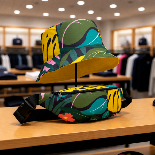 Bundle Deal: Jungle Reversible Bucket Hat + Fanny Pack Waist Bag