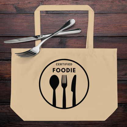‘Certified Foodie’ Organic Cotton Essential Tote Bag