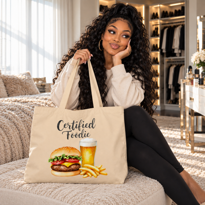 ‘Certified Foodie’ Organic Cotton Essential Tote Bag