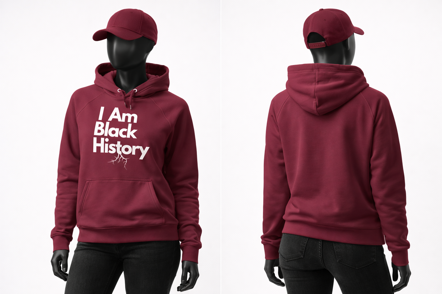 "I Am Black History" Eco Raglan Hoodie