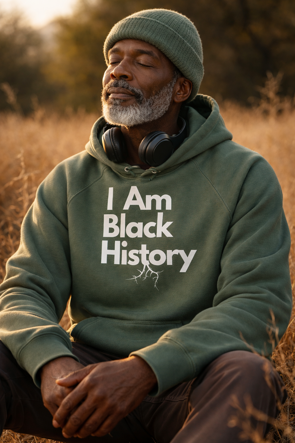 "I Am Black History" Eco Raglan Hoodie