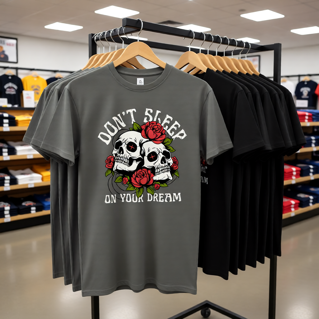 Women's crew Neck Skull Tee