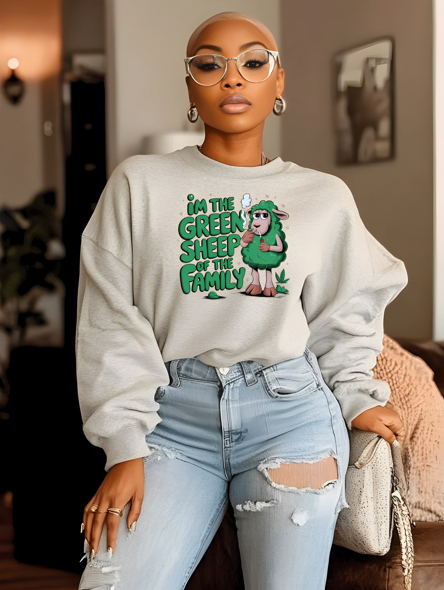 'Green Sheep' Sweatshirt