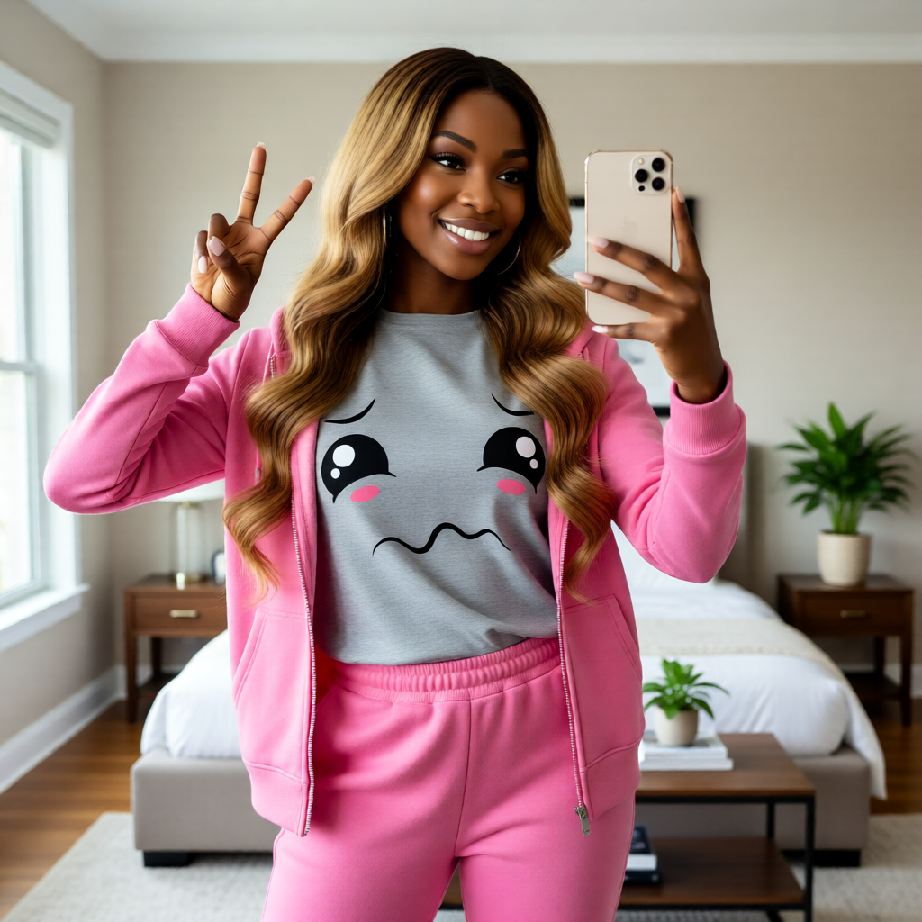 Kawaii Emoji Long Sleeve Women's T-shirt