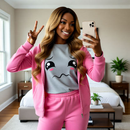 Kawaii Emoji Long Sleeve Women's T-shirt