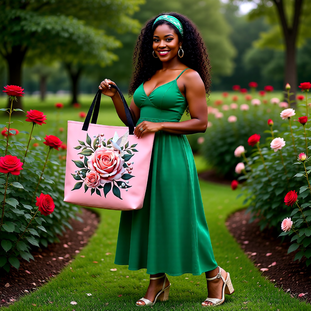 Large Floral Tote Bag