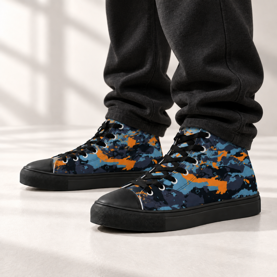 Men's Hightop Camo Canvas Sneakers