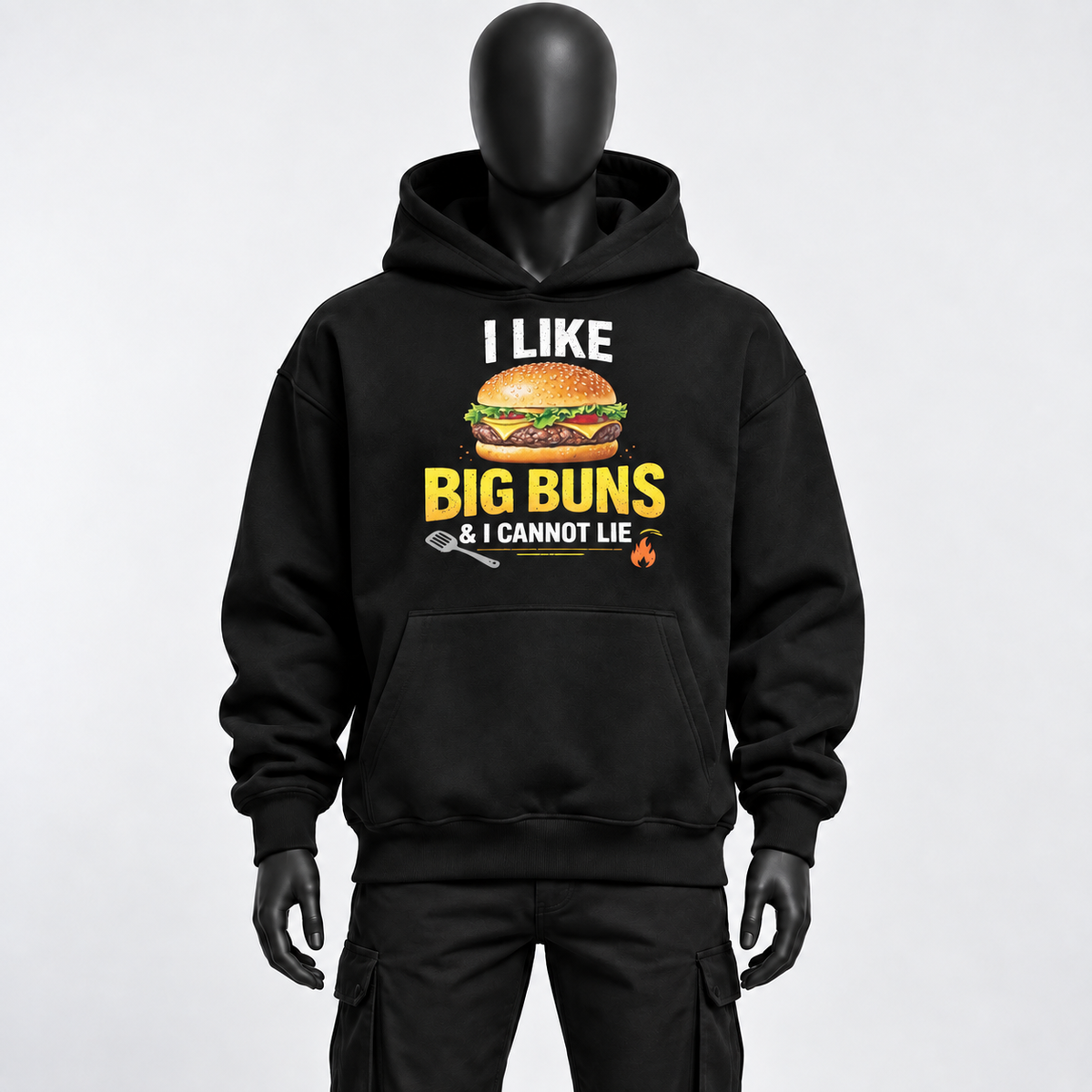 Novelty Oversized Heavyweight Men's Hoodie