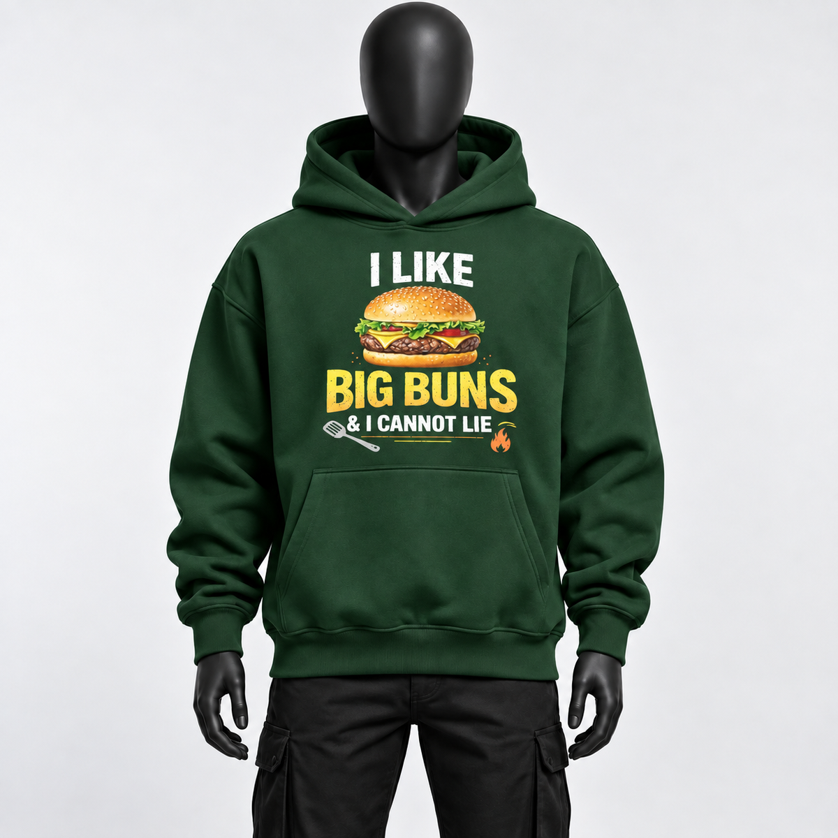 Novelty Oversized Heavyweight Men's Hoodie