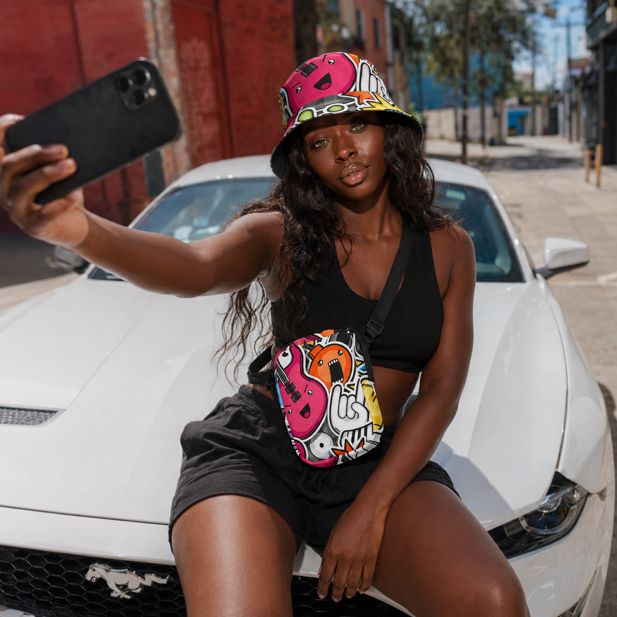Rockstar Bundle: Reversible Bucket Hat +  Crossbody Sling