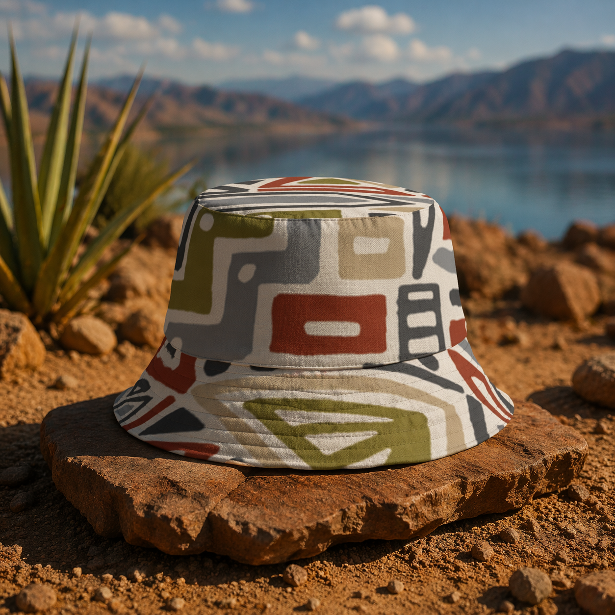 Roof Terracotta Reversible Bucket Hat