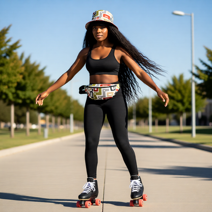 Bundle Deal: Roof Terracotta Moisture Wicking Bucket Hat + Adjustable Fanny Pack Waist Bag