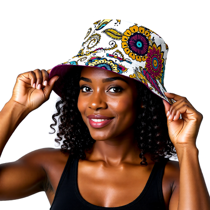 Bundle Deal: Tyrian Reversible Bucket Hat + Abstract Fanny Pack Hip Bum Waist Bag