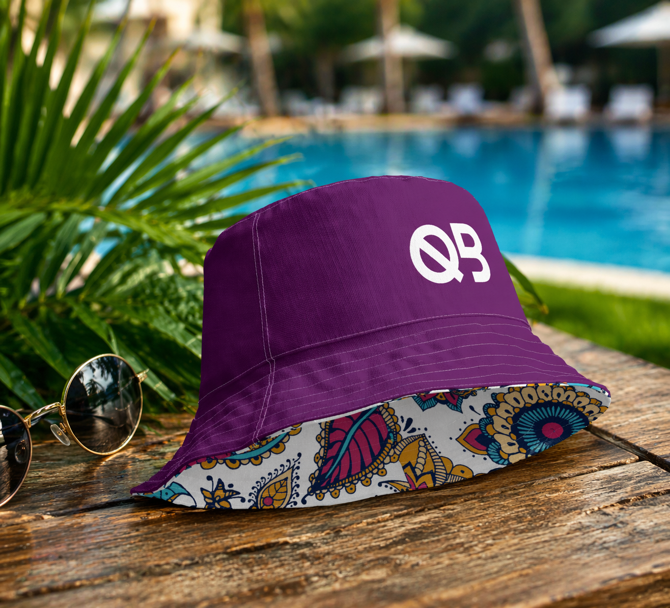 Tyrian Reversible Bucket Hat + Abstract Fanny Pack Hip Bum Waist Bag