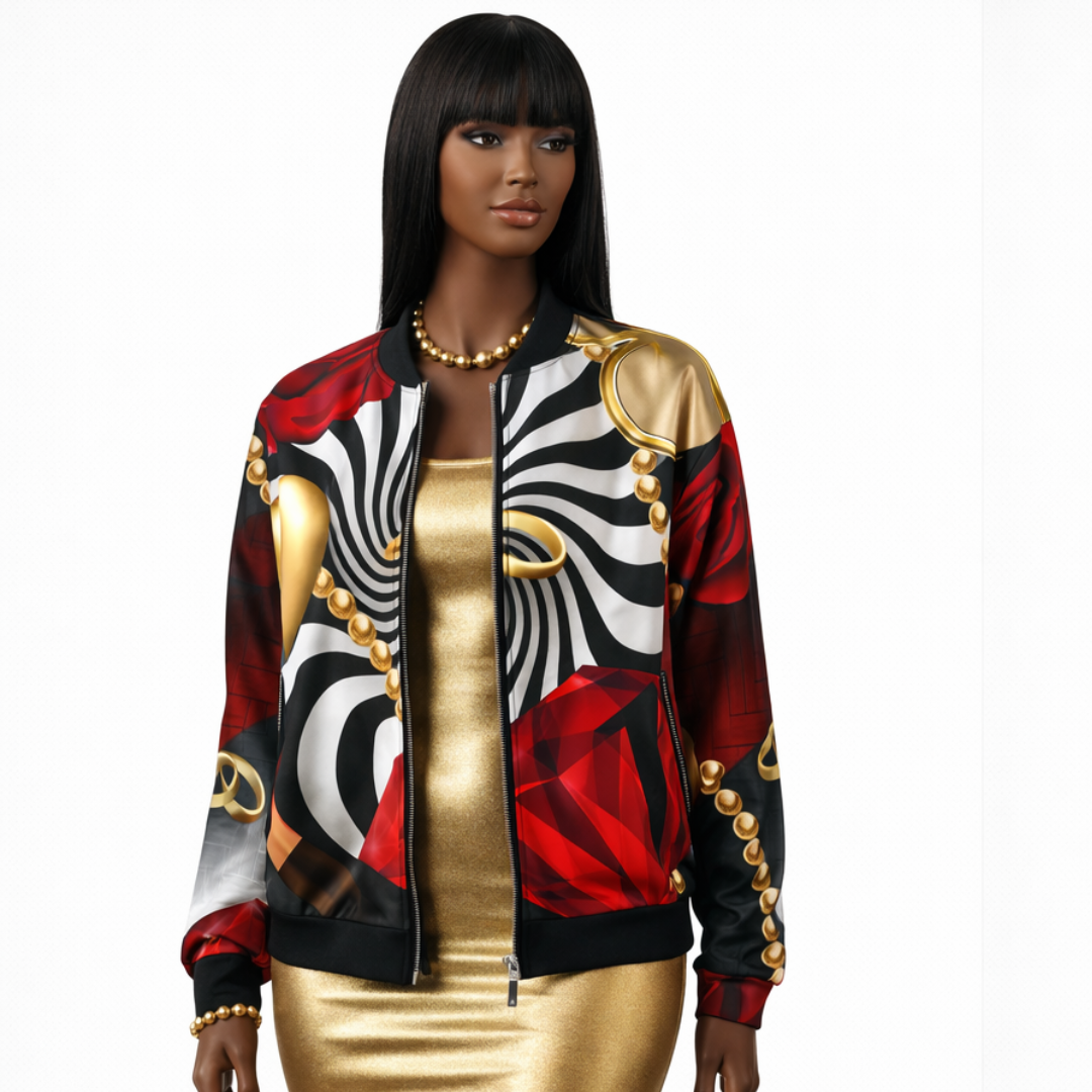 Women's Aesthetic Lightweight Bomber Jacket