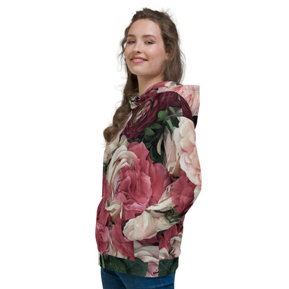 Brushed Fleece Rose Hoodie