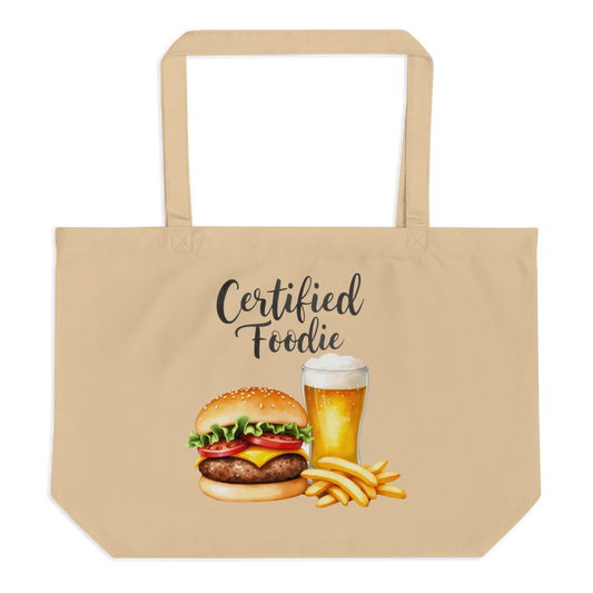 ‘Certified Foodie’ Organic Cotton Essential Tote Bag