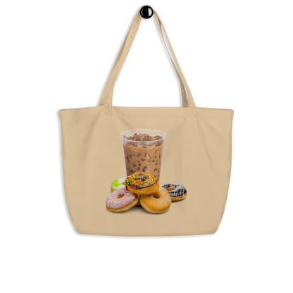 'Coffee' & Donuts' Organic Cotton Tote Bag