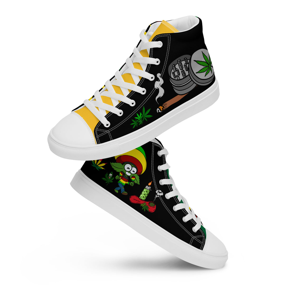 Stoner Life men's canvas high top sneaker side view