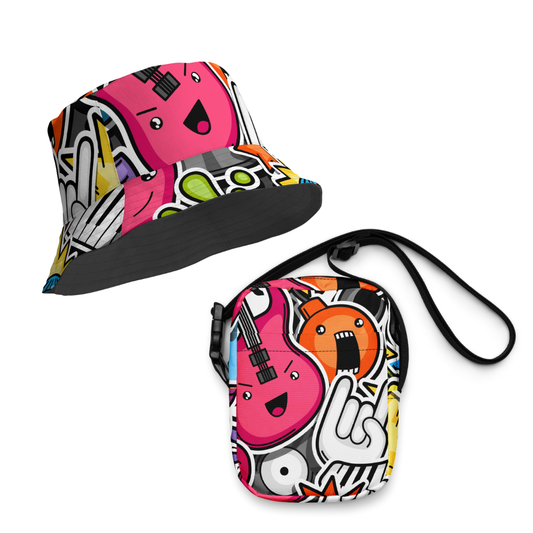 Eclipse Reversible Bucket Hat + Rockstar Adjustable Crossbody Sling