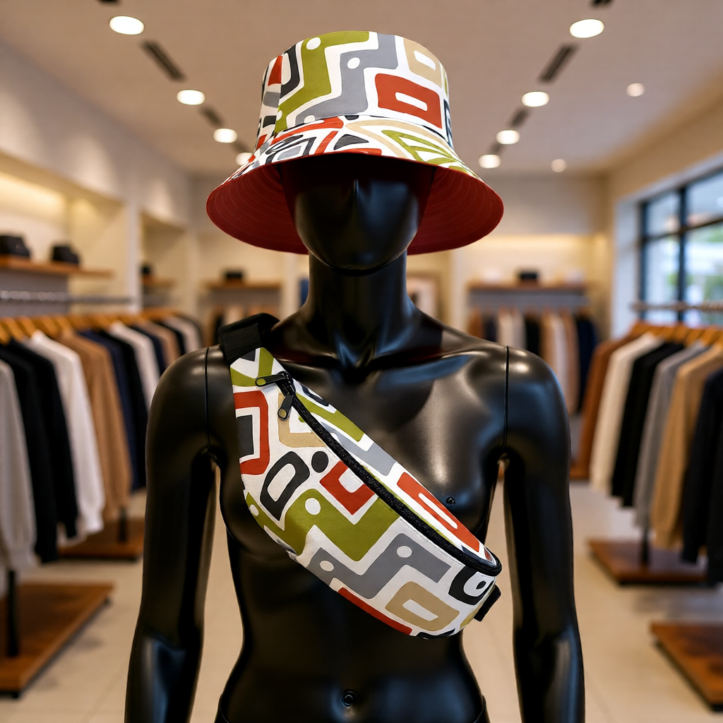 Bundle Deal: Roof Terracotta Moisture Wicking Bucket Hat + Adjustable Fanny Pack Waist Bag