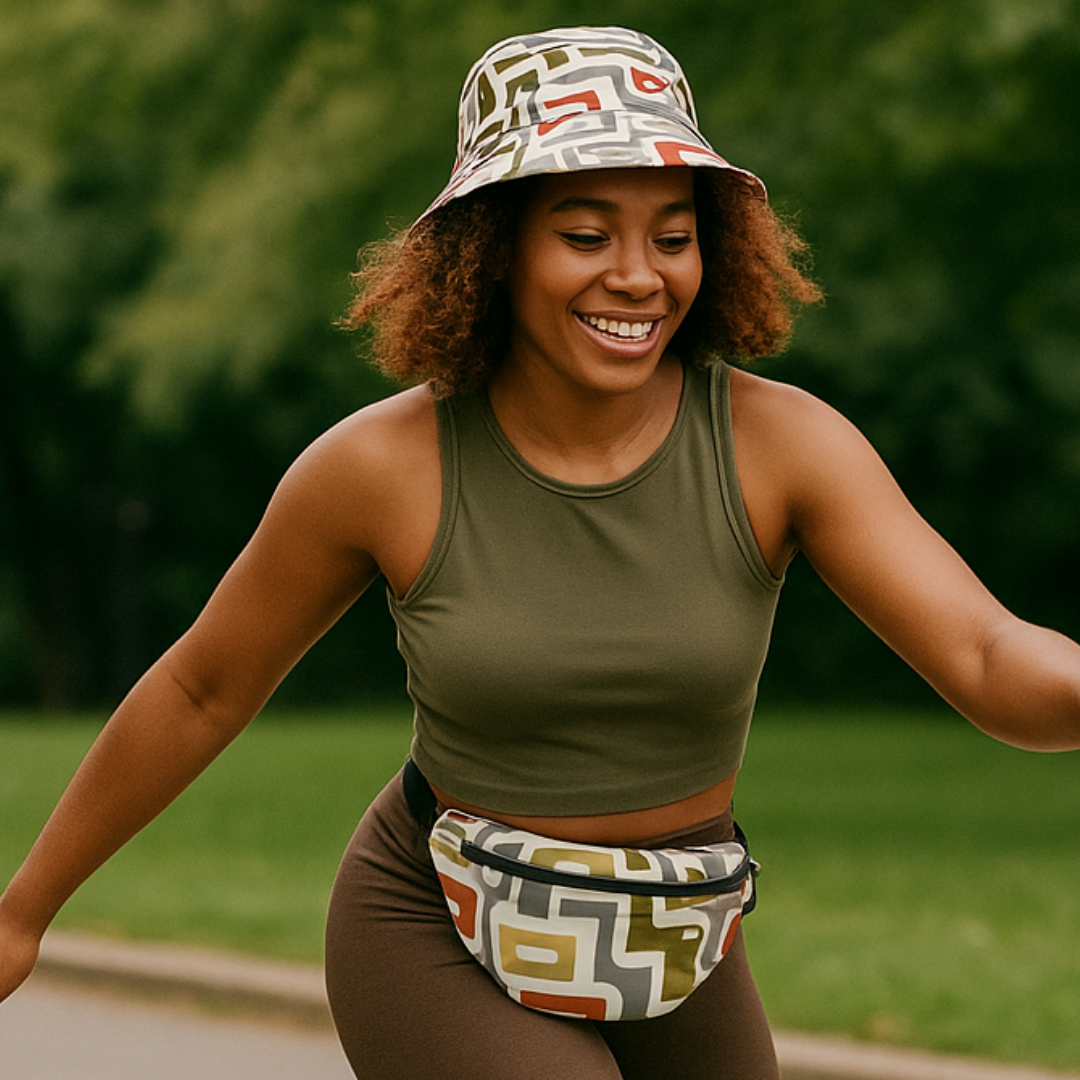 Roof Terracotta Reversible Moisture Wicking Bucket Hat