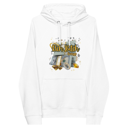 ‘Rich Bitch Energy’ Eco Raglan Hoodie
