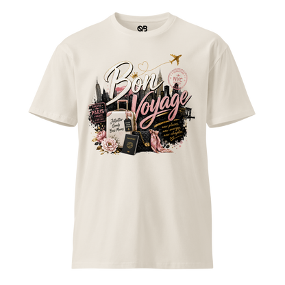 Bon Voyage women's travel graphic T-shirt front view