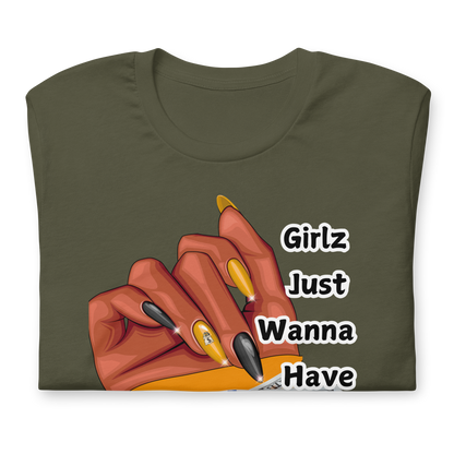 Girlz Just Wanna Have Fund$ Short Sleeve Graphic T-shirt
