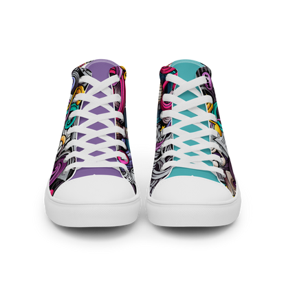 Rhythmic Vibes 🎶 High Top Canvas Women's Sneakers