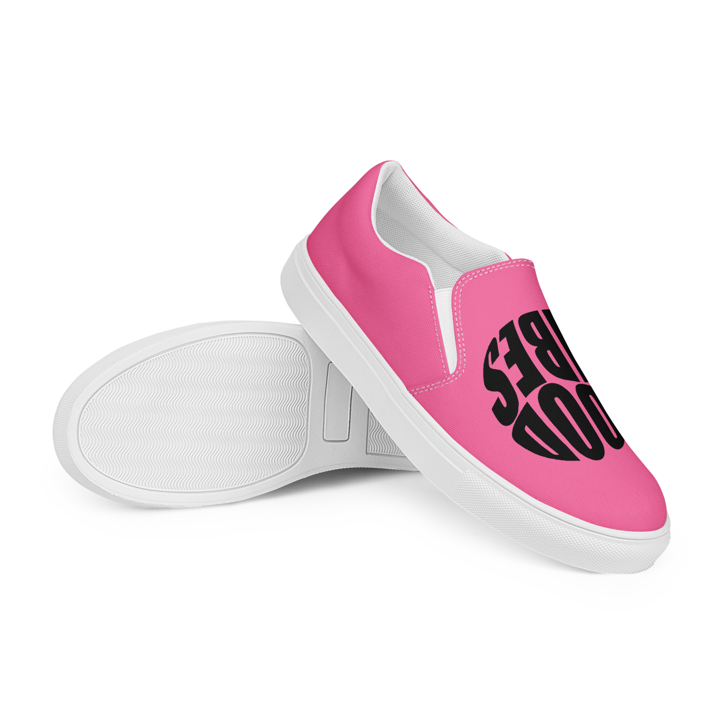 Good Vibes Women’s Canvas Slip-ons