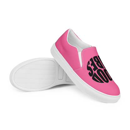 Good Vibes Women’s Canvas Slip-ons